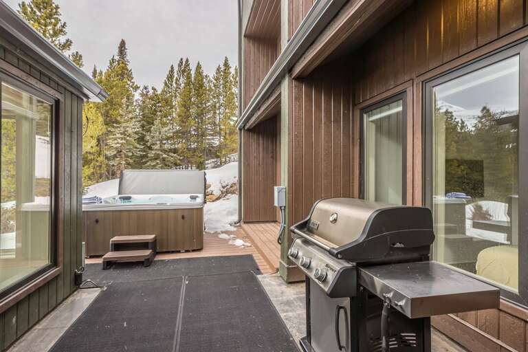 Walk directly outside to the beautiful hot tub or to grill some Montana steaks | Upper Level