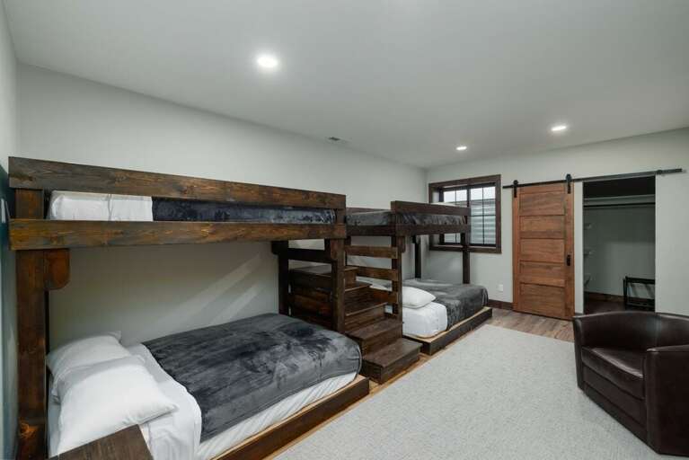 Bunk room | Two Double-under-twin Bunks | Lower Level