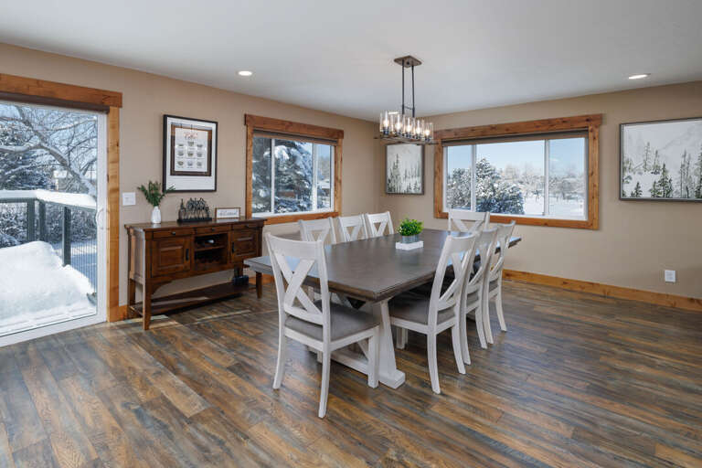 Dining table also great for game night. Dining table also great for game night.