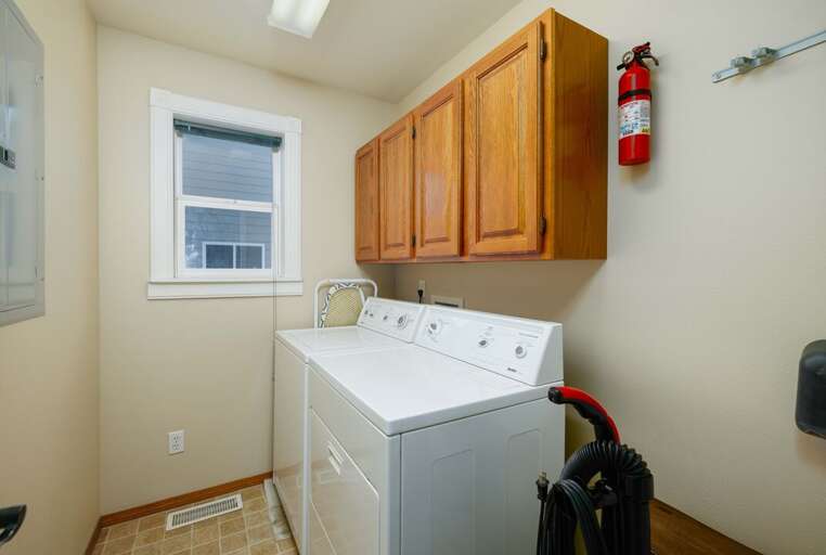 Laundry room, located on the main level