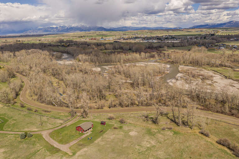 Aerial Views of the property and the nearby river | Exterior Aerial Views of the property and the nearby river | Exterior