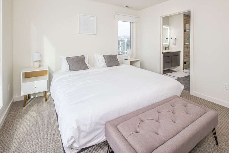 Sleep peacefully in this king-sized bed | Main Level Sleep peacefully in this king-sized bed | Main Level