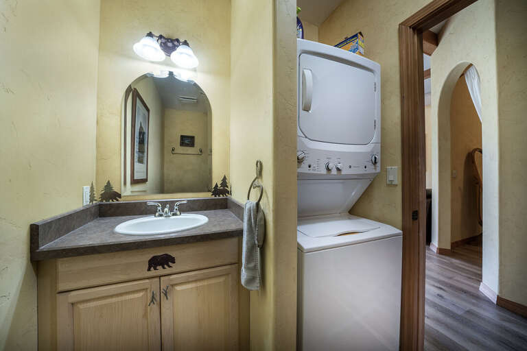 Laundry area and bathroom| Main Level