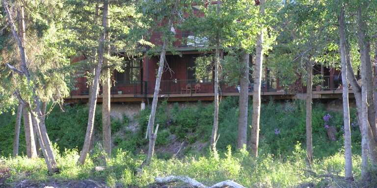 View of the deck overlooking the Swan | Exterior