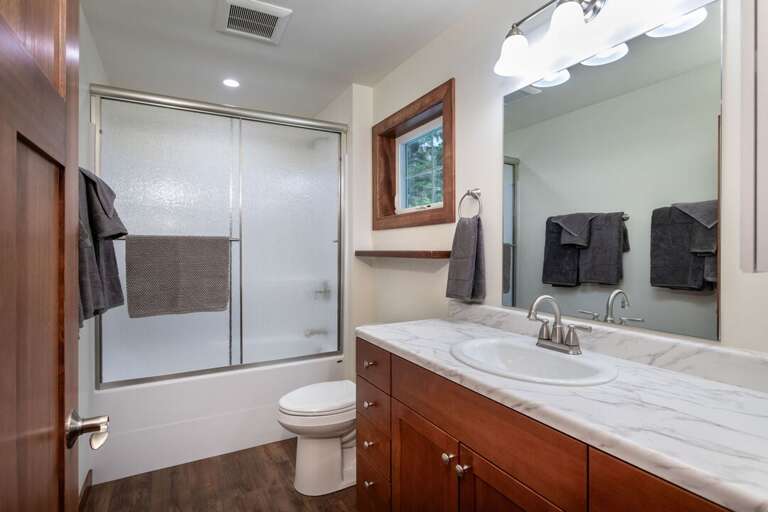 Bathroom 2 is on the upper level Bathroom 2 is on the upper level