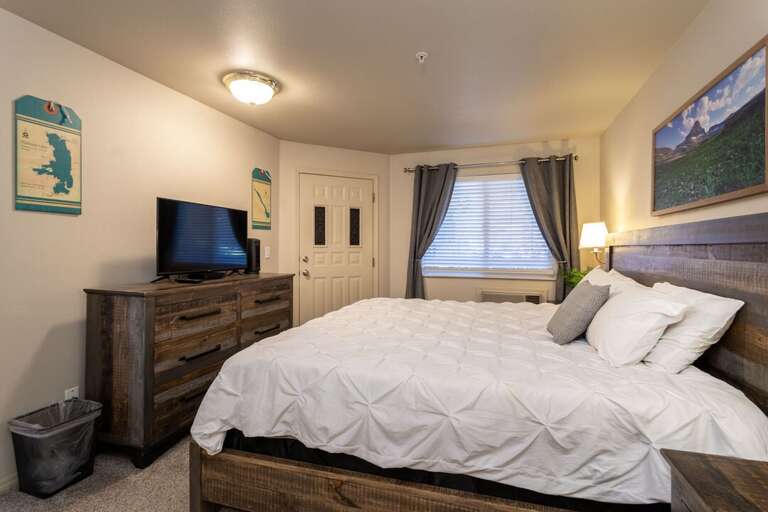 Catch up on your favorite show | King Bed | Main Level