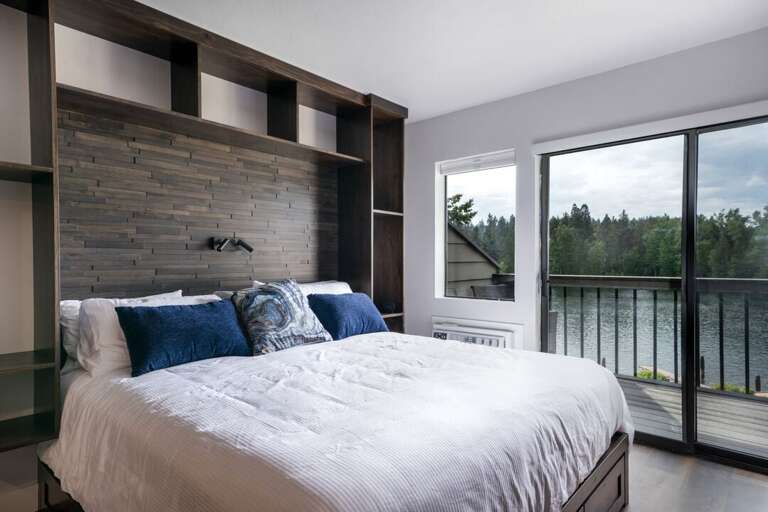 Super comfy bed to end your day of adventure |  King-sized bed |  Main Level