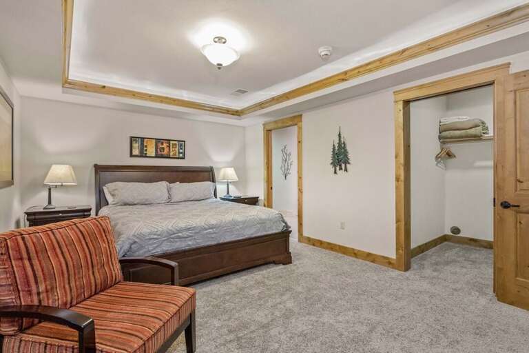 Get comfy in the king-sized bed | Main Level