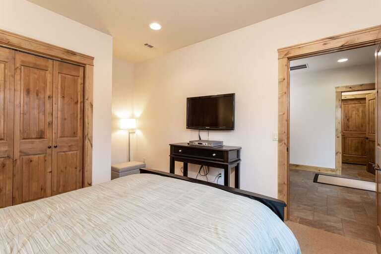 Catch up on a new show | Queen Bed | Main Level