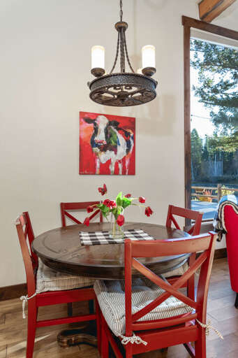 The red pops of color really make this place so nice!