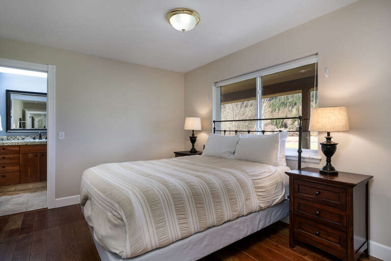 This room offers an attached bathroom