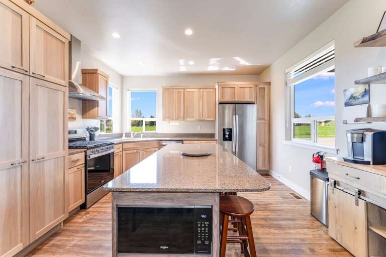 Large Kitchen Island with Bar Seating | Main Level Large Kitchen Island with Bar Seating | Main Level