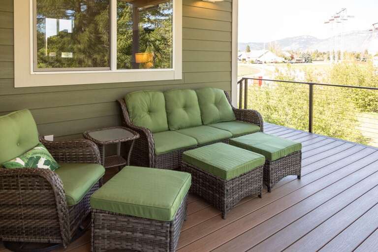 Private Patio with Outdoor Furniture | Exterior Private Patio with Outdoor Furniture | Exterior