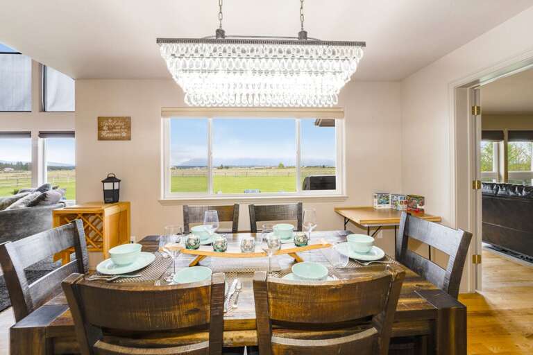 Enjoy the mountain views from the dinner table | Main Level Enjoy the mountain views from the dinner table | Main Level