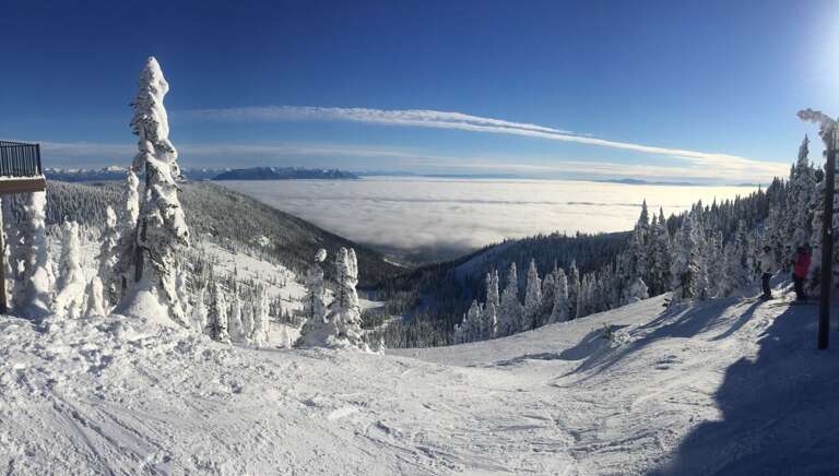 See above the clouds from the summit