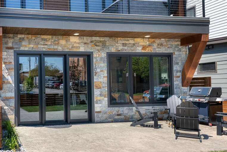 Fenced in Patio with Grill & Firepit