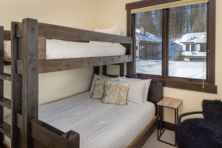 Bedroom 4 is a bunk room with twin over queen bunk bed | Main Level