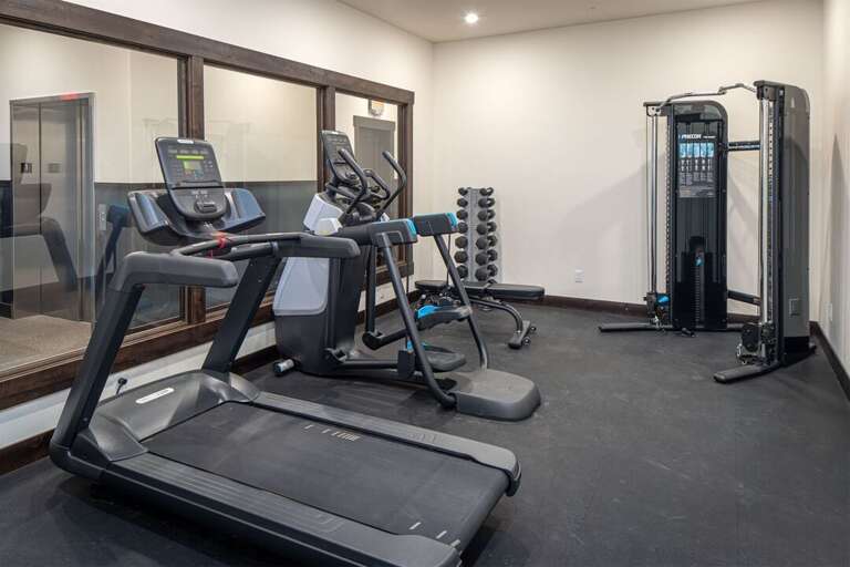 Never miss leg days The Big Mountain Penthouse has full access to the gym and ski lockers, just steps from Whitefish Mountain Resort