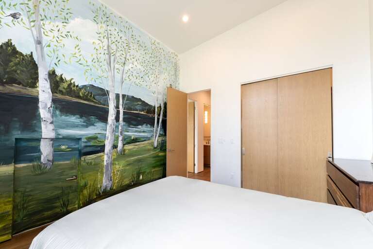 Admire the hand-painted mural in this room | Main Level