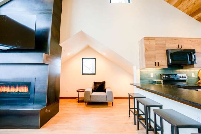 Cozy Nook Behind the Fireplace | Upper Level