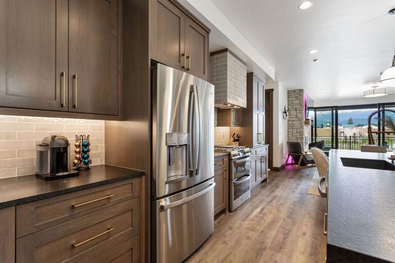 Large, open concept kitchen