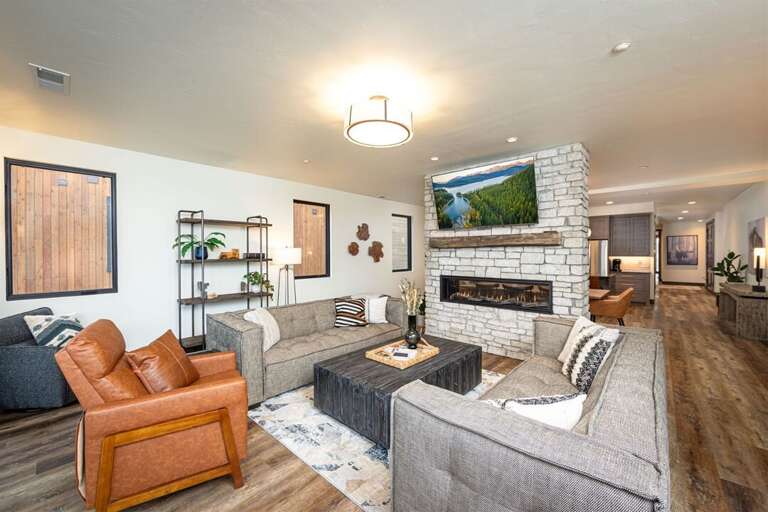 Relax and have a movie night in the cozy living room | Main Level