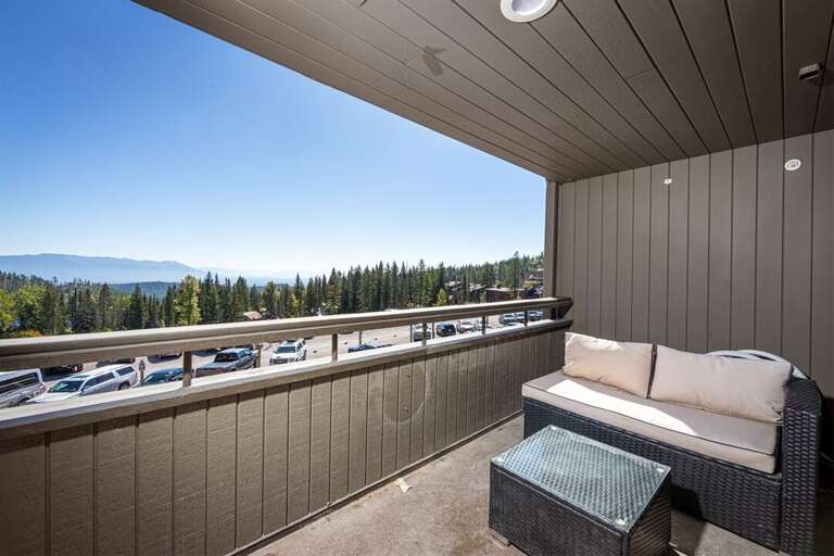 Take in the panoramic mountain views from your private patio | exterior