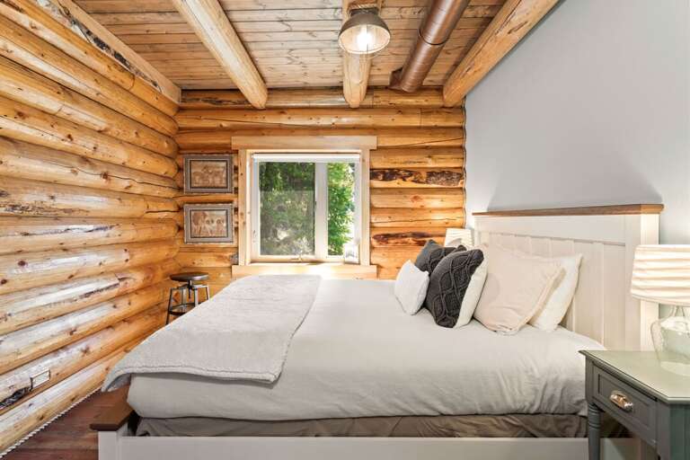 Queen bedroom on the main level