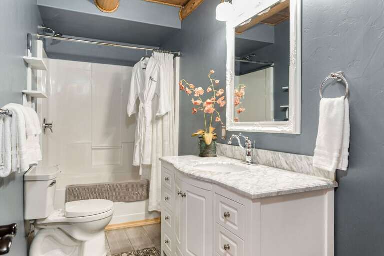 Shared full bathroom on the main level