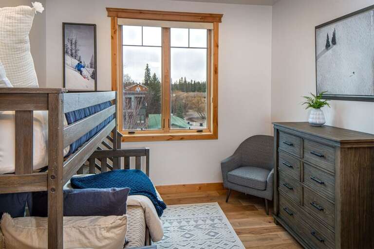 Bedroom 3 sleeps four - with a twin over full bunk bed and twin trundle | Main Level