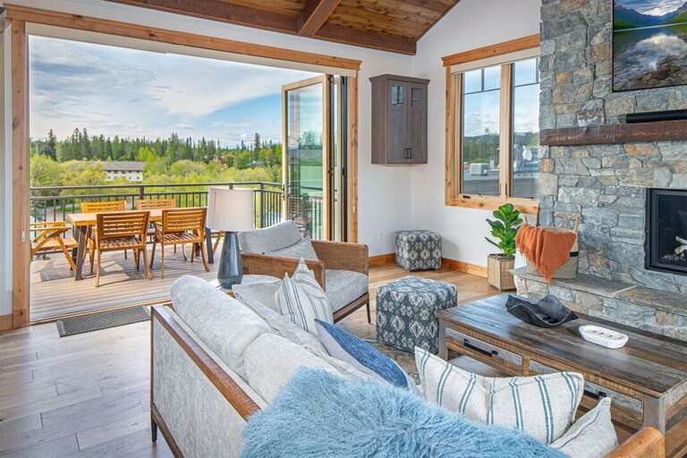 Dine al fresco on the patio and take in the downtown Whitefish & mountain views | Main Level