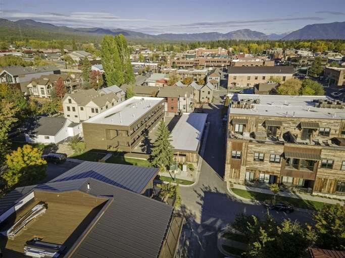 Take in expansive mountain views from the shared rooftop patio | Exterior