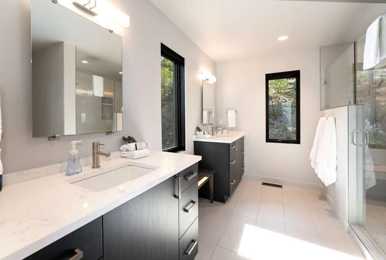 Dual vanities for each guest | Main Level