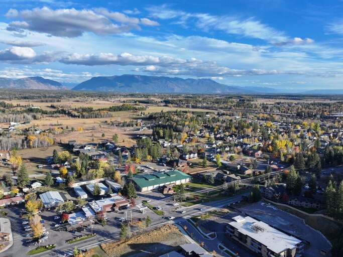 Aerial Views of Restaurants and Ice Skating across from the Quarry Community | Exterior
