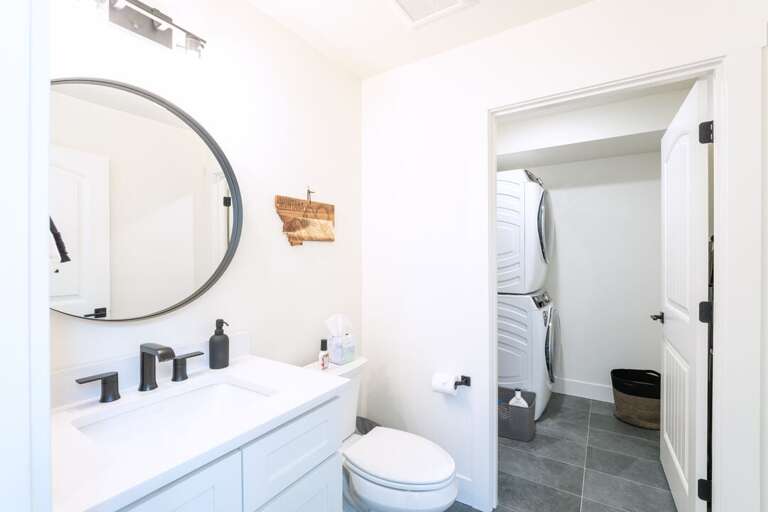 Bathroom 3 with tub/shower combo- Full size washer and dryer | Main Level