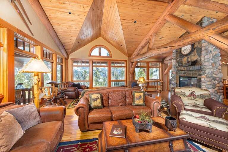 Surrounded by rustic decor and breathtaking views, Ridge Top Lodge is an iconic Montana home | Main Level Surrounded by rustic decor and breathtaking views, Ridge Top Lodge is an iconic Montana home | Main Level