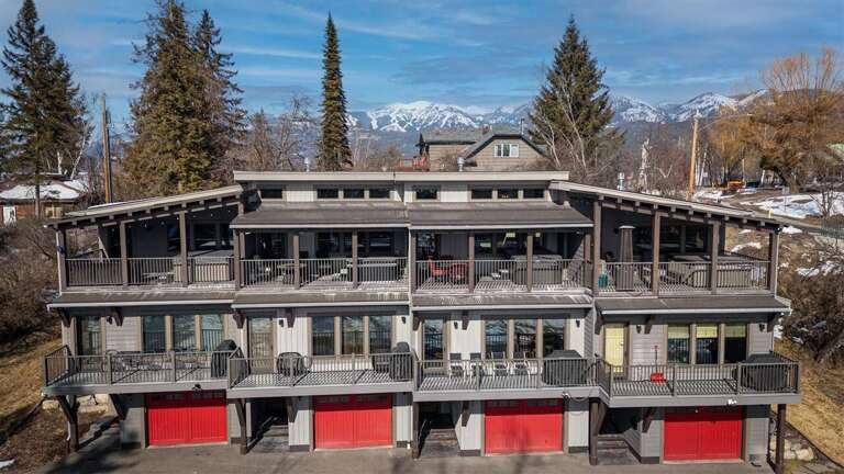 Riverfront Landing is a luxury waterfront townhome in Whitefish, Montana | Exterior