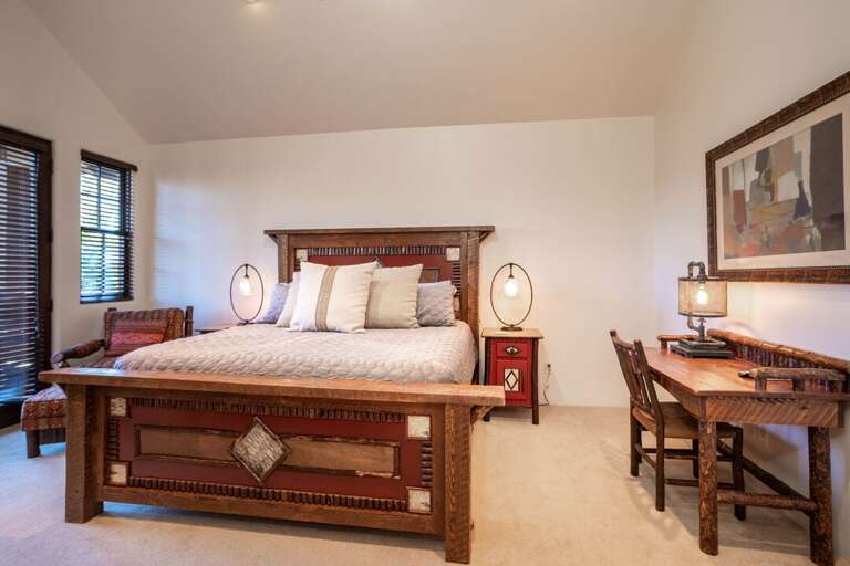 Enjoy the king-sized bed | King Bed | Upper Level