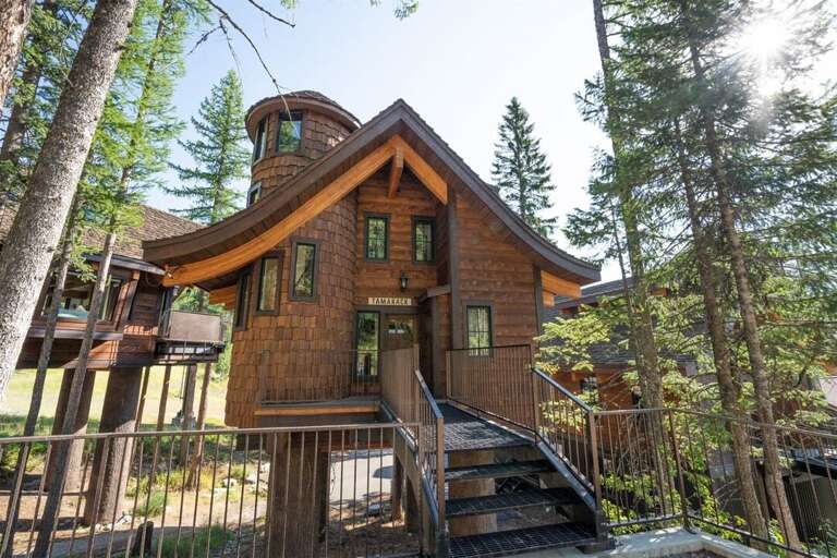 Enjoy treetop views of Whitefish Mountain Resort | Exterior