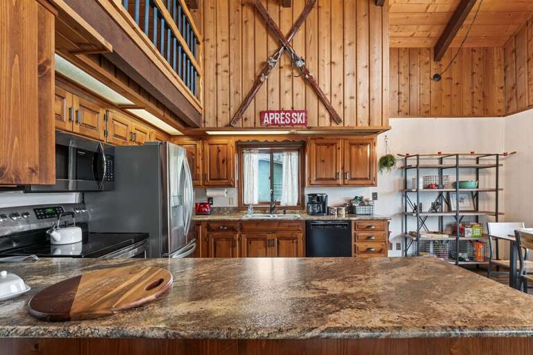 Warm wooden paneling | Main Level