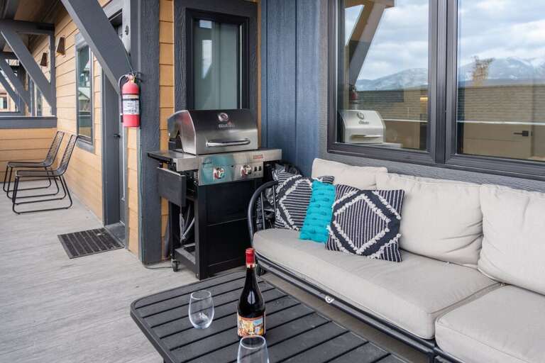 Grill & Outdoor Seating with Views of Whitefish | Exterior Grill & Outdoor Seating with Views of Whitefish | Exterior