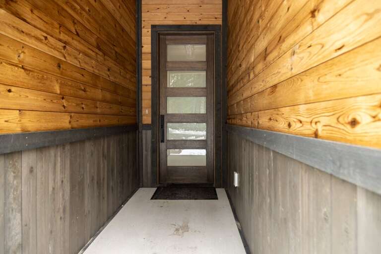 5 light door adds architectural flair | Exterior