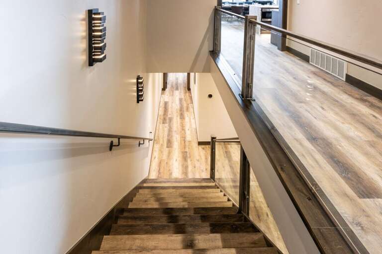 Stairwell descending to the main floor | Middle Level