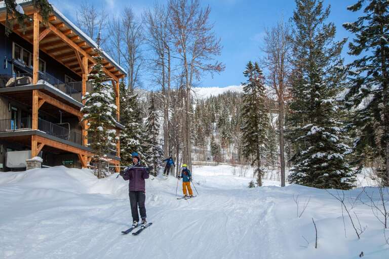 Watch the ski action fly by from this amazing property | Exterior