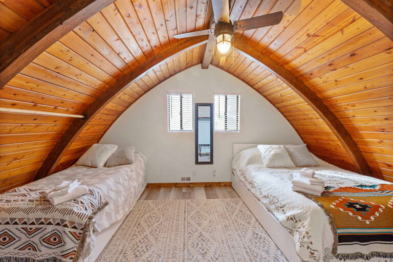 Upper Level Bedroom 2 with a Queen, XL Twin Trundle and Twin/King Bed | Upper Level