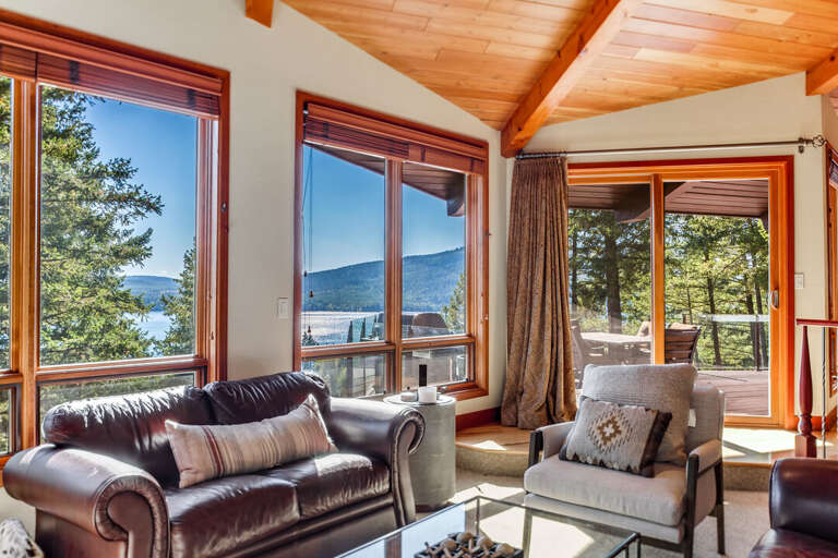 Incredible Whitefish Lake views from the living room | Main Level