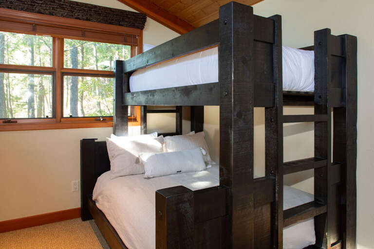 Upper Level Bedroom 4 with Twin over Queen Bunk Beds and XL Twin over XL Twin Bunk Beds. There is no door for this bedroom | Upper Level