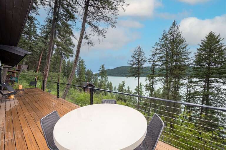 Dine alfresco and enjoy incredible views of Whitefish Lake | Exterior
