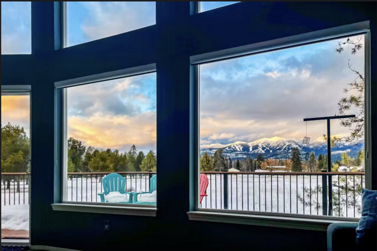 View of the winter mountains View of the winter mountains