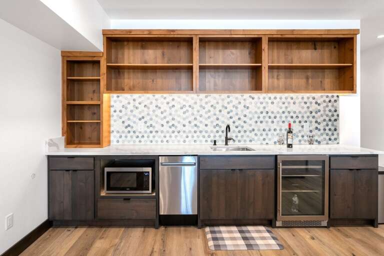 Built in Wet Bar With Wine Fridge and Microwave! | Lower Level